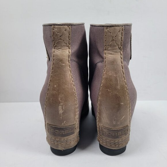 Sorel Women's Taupe Brown Lace-Up Ankle Boots NL2174-051 US Size 7 - Picture 4 of 11